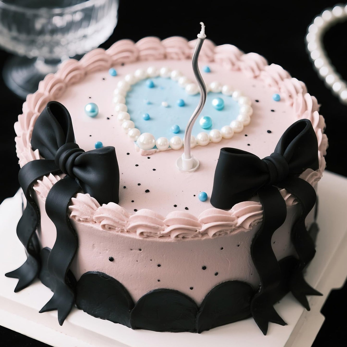 Blue Pearl Sprinkles for Cake Decorating, Edible Baking Candy, 150g/5.29oz Mix Size, Cake Topper Decorations, Cupcake, Ice cream for Kid's Birthday Christmas Party Valentine's Day