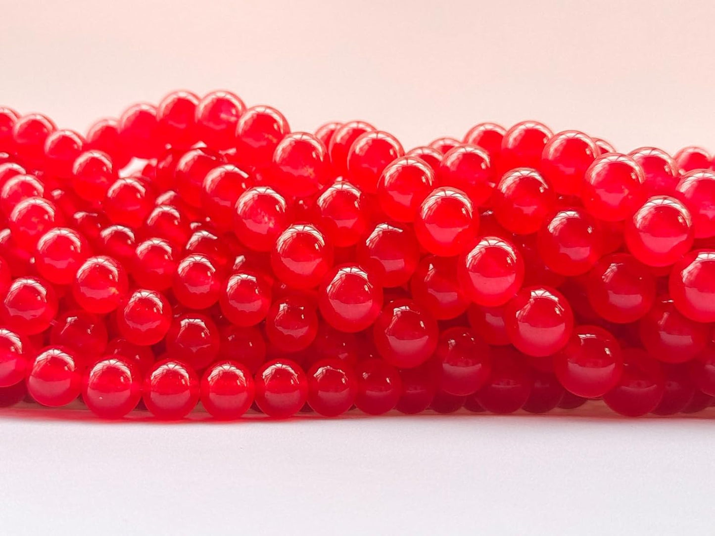 Stone Beads 10mm 60pcs Red Chalcedony Beads Round Loose Gemstones Beads for Bracelet Necklace Jewelry Making (10mm, 61030 Red Chalcedony)