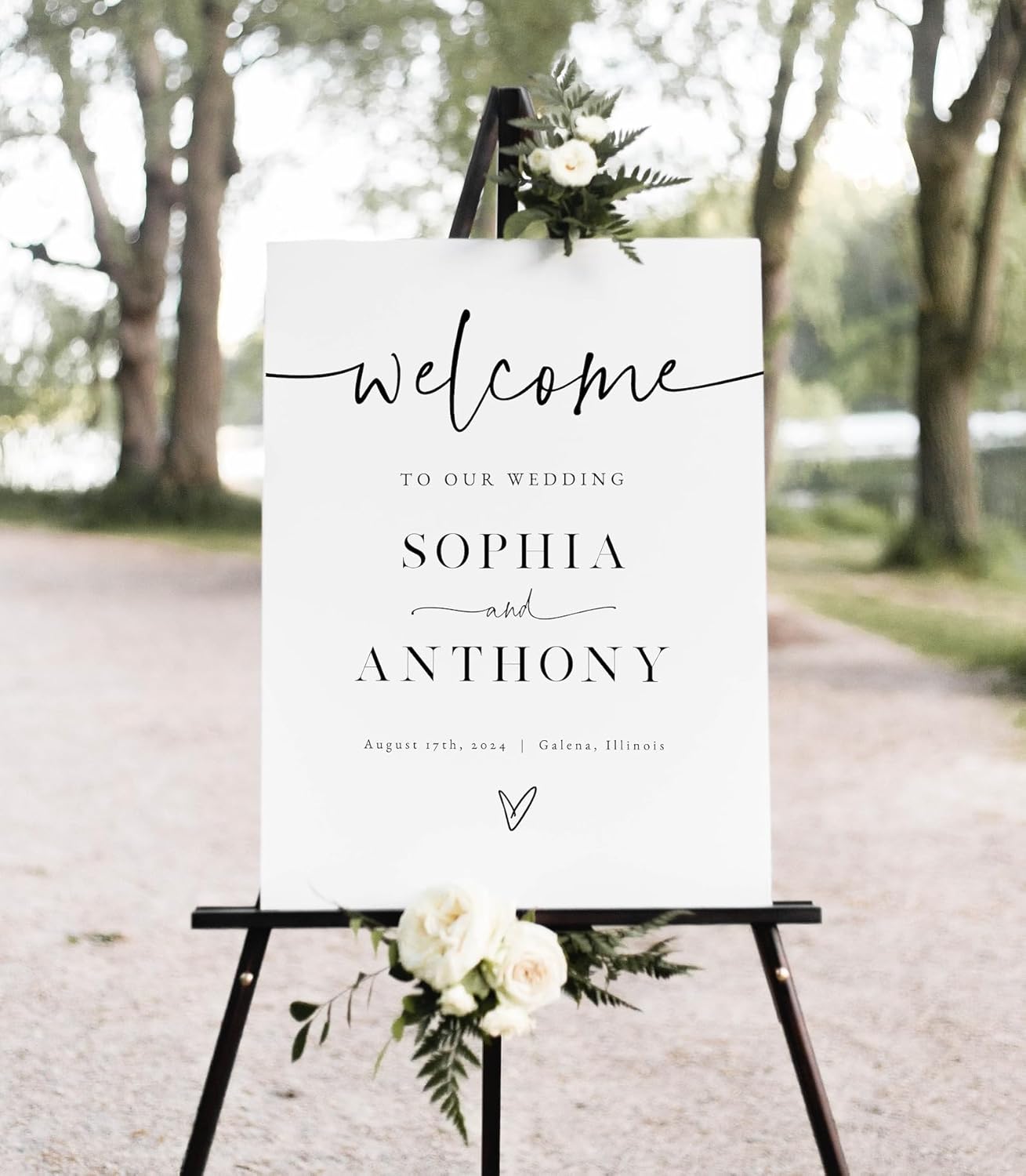 Welcome Wedding Sign Personalized, Personalized Wedding Welcome Sign Minimalist