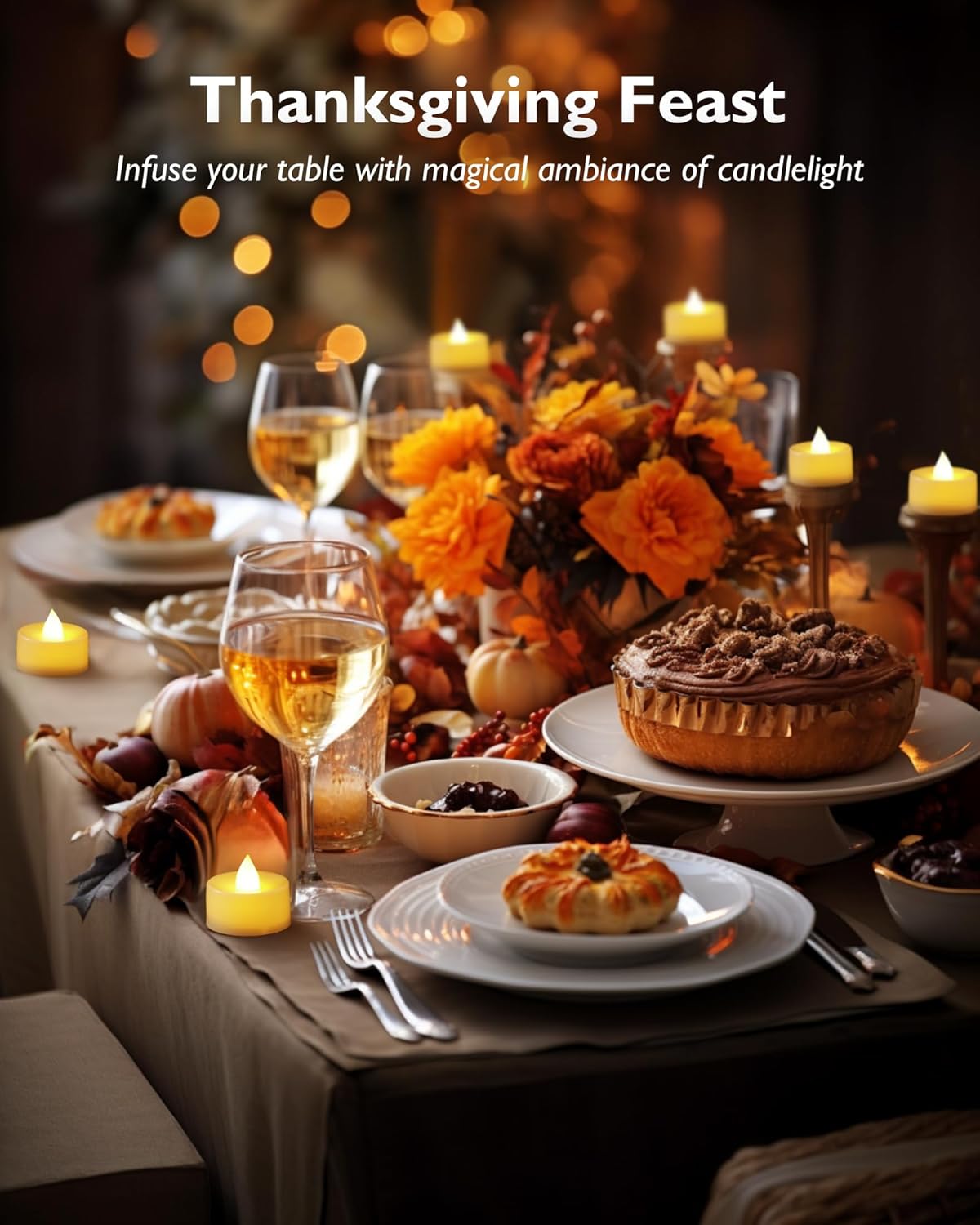 Homemory 12pcs Flameless LED Tea Lights with Remote & Timer, 400+Hours Realistic Flickering Battery Candles for Seasonal, Tabletop, and Centerpieces Decor