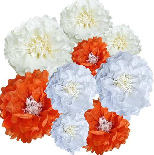 Yellow Paper Flower Pom Poms Wall Decorations for Weddings, Birthdays, Bridal, Baby Showers, Tea Parties, Engagement, Home Decor