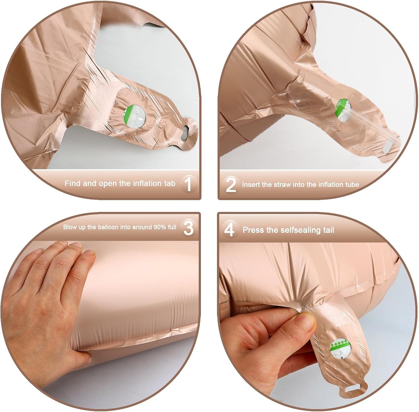 Light Brown 40 Inch 0 Number Balloons, 0 Decorations for 10 20 30 40 50 60 70 80 90 100 Birthday, 2026 Light Brown Foil Giant Birthday Graduations Anniversary Party Balloon