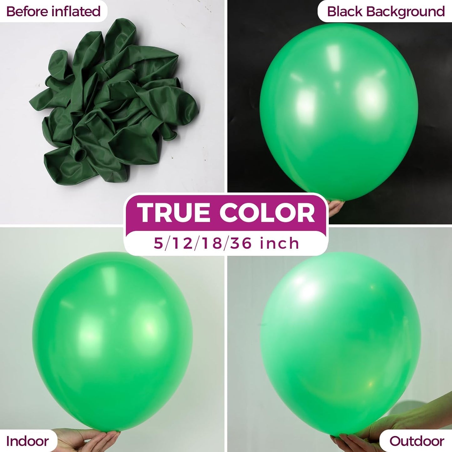 Bezente Green Balloons Latex Party Balloons - 150 Pack 5 inch Matte Small Light Green Helium Balloons for Birthday Bridal Shower Christmas Jungle Safari Theme Party Decorations