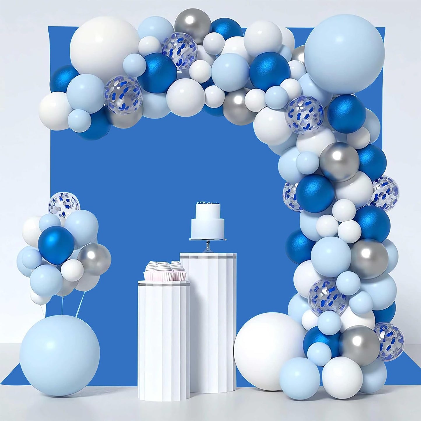 Royal Blue Backdrop, Photo Booth Portrait Photography Backdrops, Studio Blue Screen Backdrop for Photoshoot Streaming Video Shooting, Photo Backdrop 6x9ft