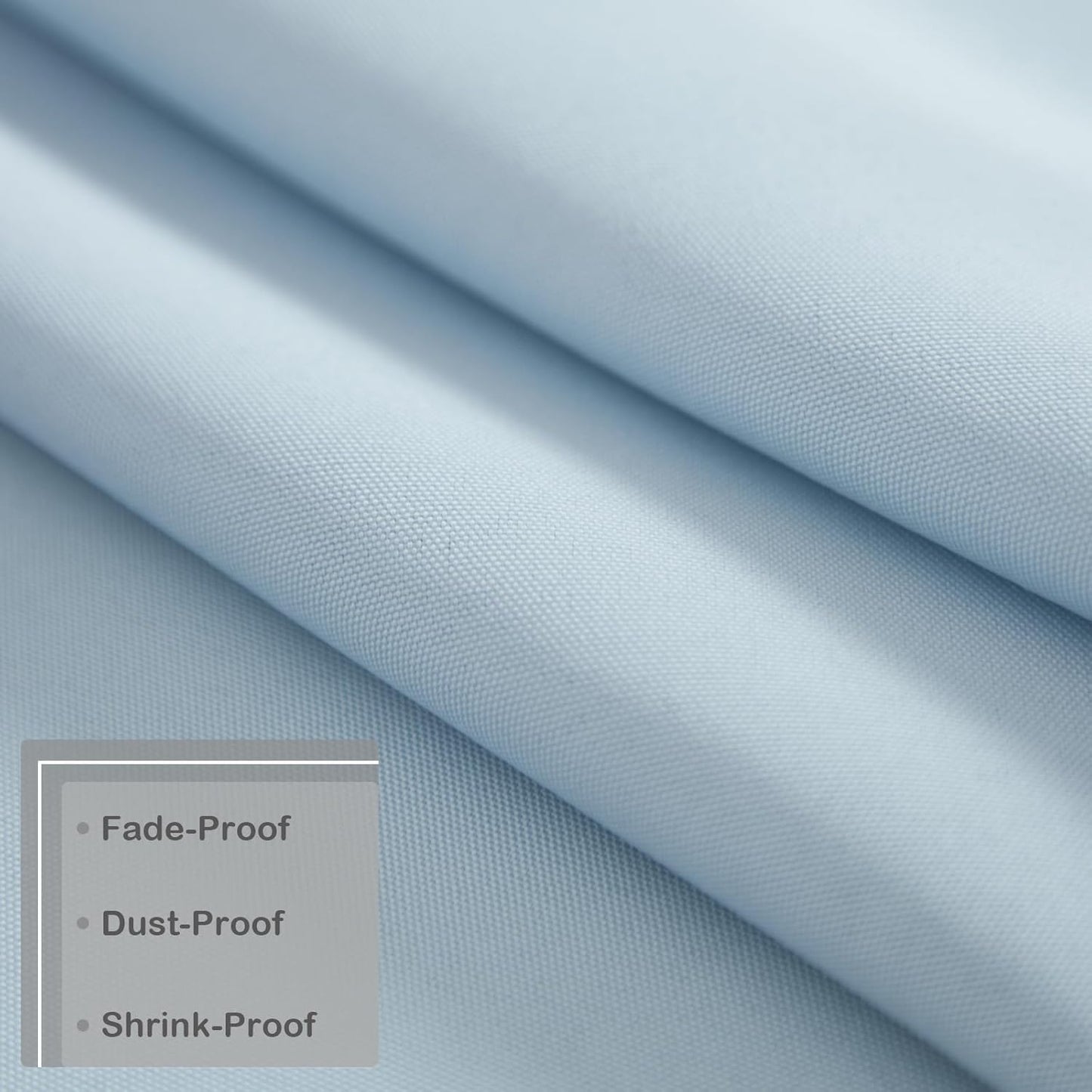 Small Round Light Blue Tablecloth 24 Inch Polyester Fabric Washable Table Cover Decorative Wrinkle Resistant Solid Color Table Cloth for Nightstand Party Wedding Camping