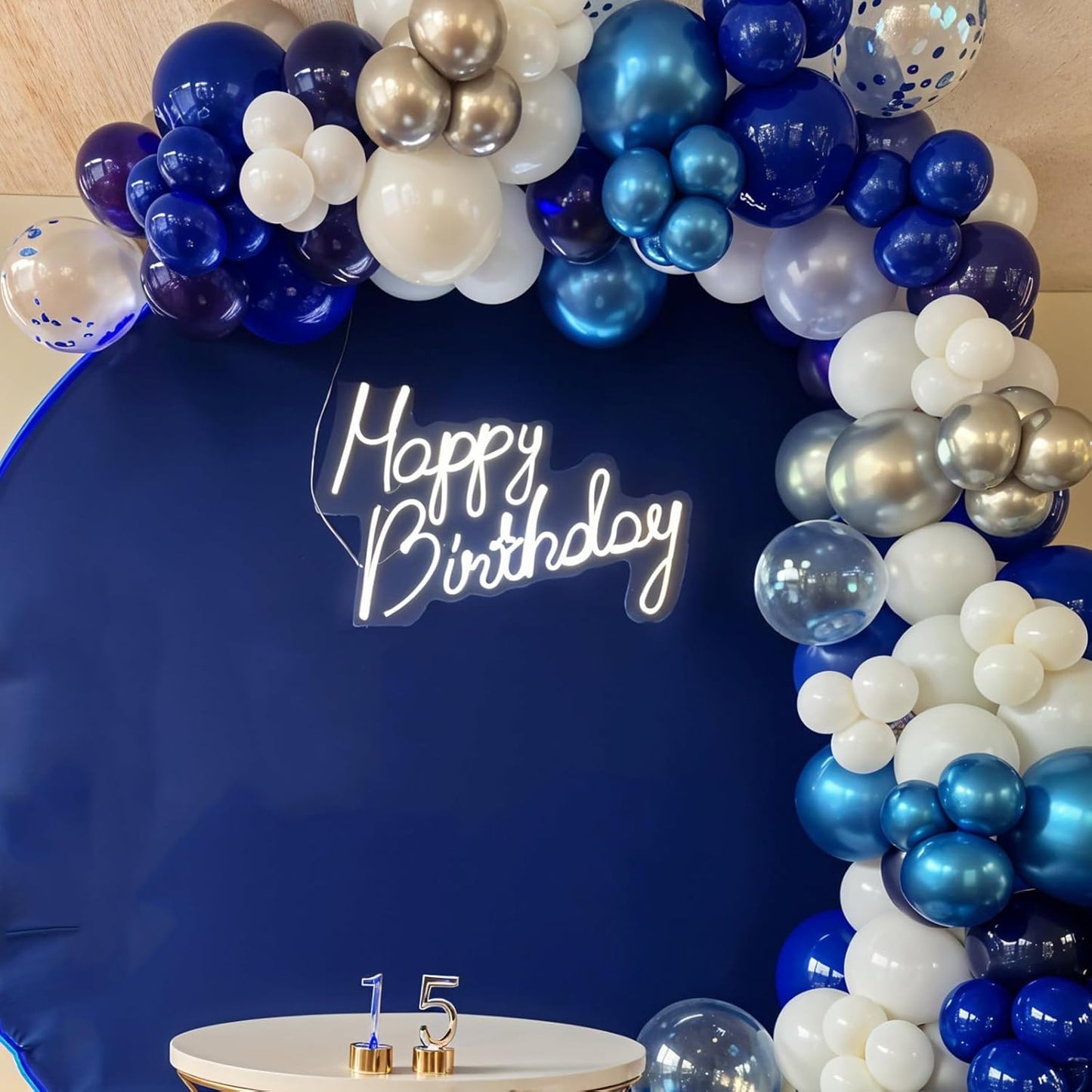 Soccer Balloons, 50pcs Metallic Blue Silver Balloons, White Pearl Navy Blue Balloon, Silver Confetti Balloon For Boys Men Birthday Baby Shower Soccer Football Theme Party Wedding Anniversary Decor