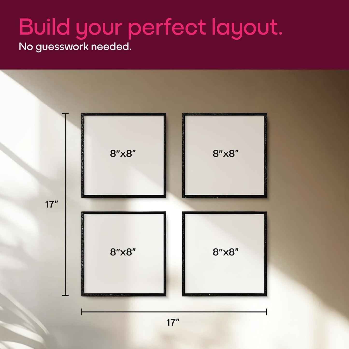 Mixtiles Official - Custom Photo Tiles - Personalized Printed Photos - Magnetic Wall Frames - Adhesive Sticker, No Nails - Various Sizes and Frames - 8x8-tiles-Tile - Frameless