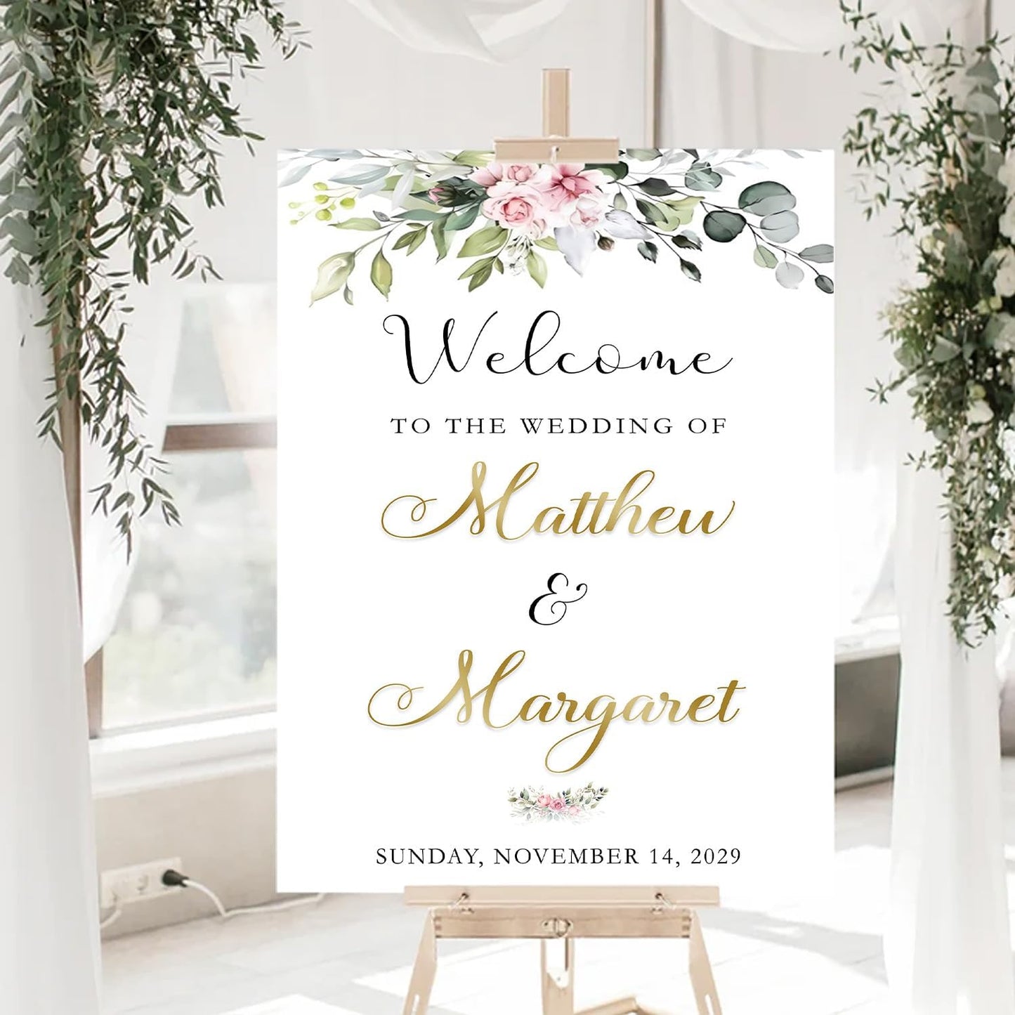 Welcome To Our Wedding Sign, Wedding Signs For Ceremony And Reception, Wedding This Way Sign Outdoor, Wedding Welcome Sign Stand, Rustic Wedding Decorations For Ceremony