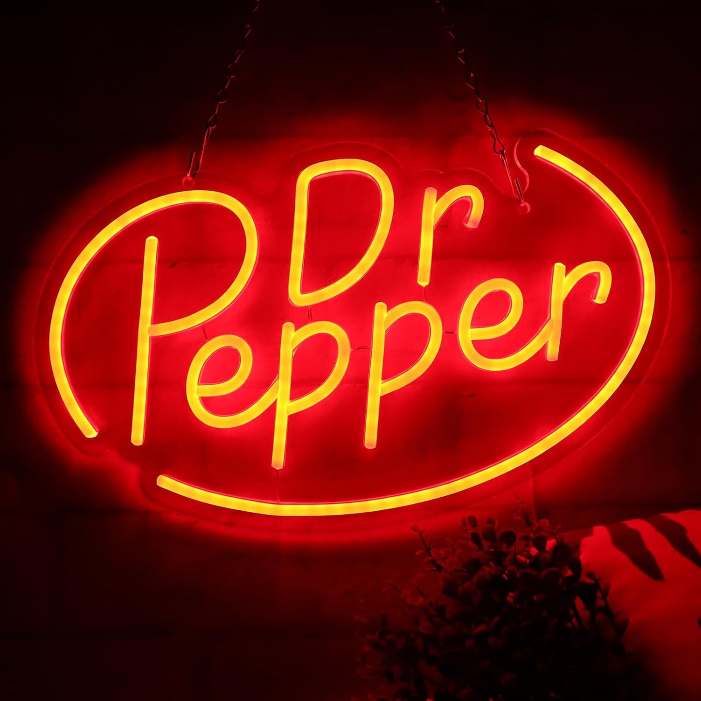 Neon Signs for Wall Decor，Neon Lights for Bedroom Led Business Signs Suitable for Drinks Shop、Man Cave、Christmas Gifts，16 * 10Inch(red)