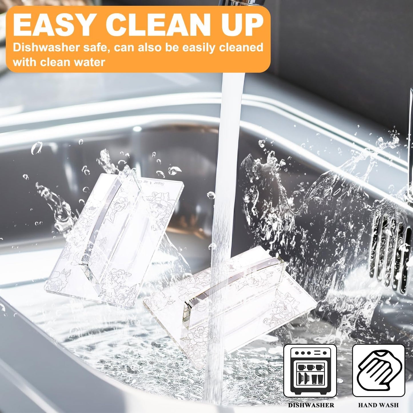 KALAIEN Fondant Smoother with Handle Acrylic Cake Smoother Tool for Icing fondant tools set-Square