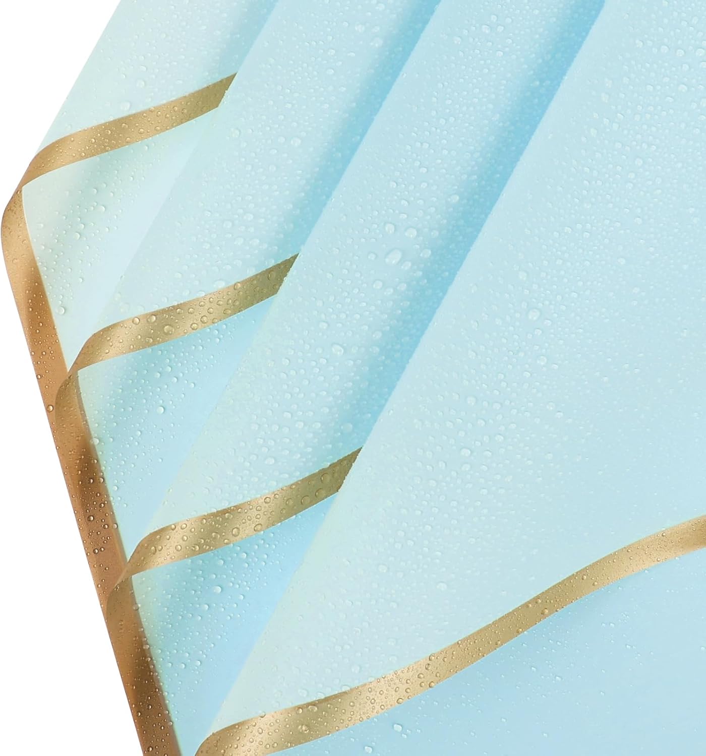 NESCCI 20 Sheet Flower Wrapping Paper - Waterproof Floral Bouquet Wrapping Paper, Florist Supplies Packaging Paper for Wedding Birthday Gift DIY (Light blue)