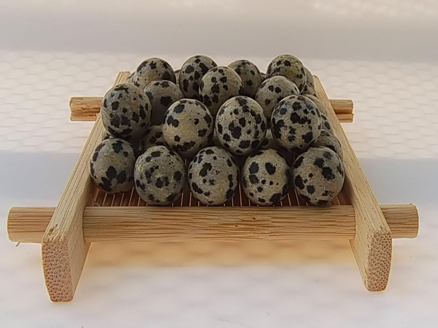 Stone Beads 6mm 140pcs Dalmation Spot Jasper Beads Round Loose Gemstones Beads for Bracelet Necklace Jewelry Making (6mm, 60609 Dalmation Spot Jasper)