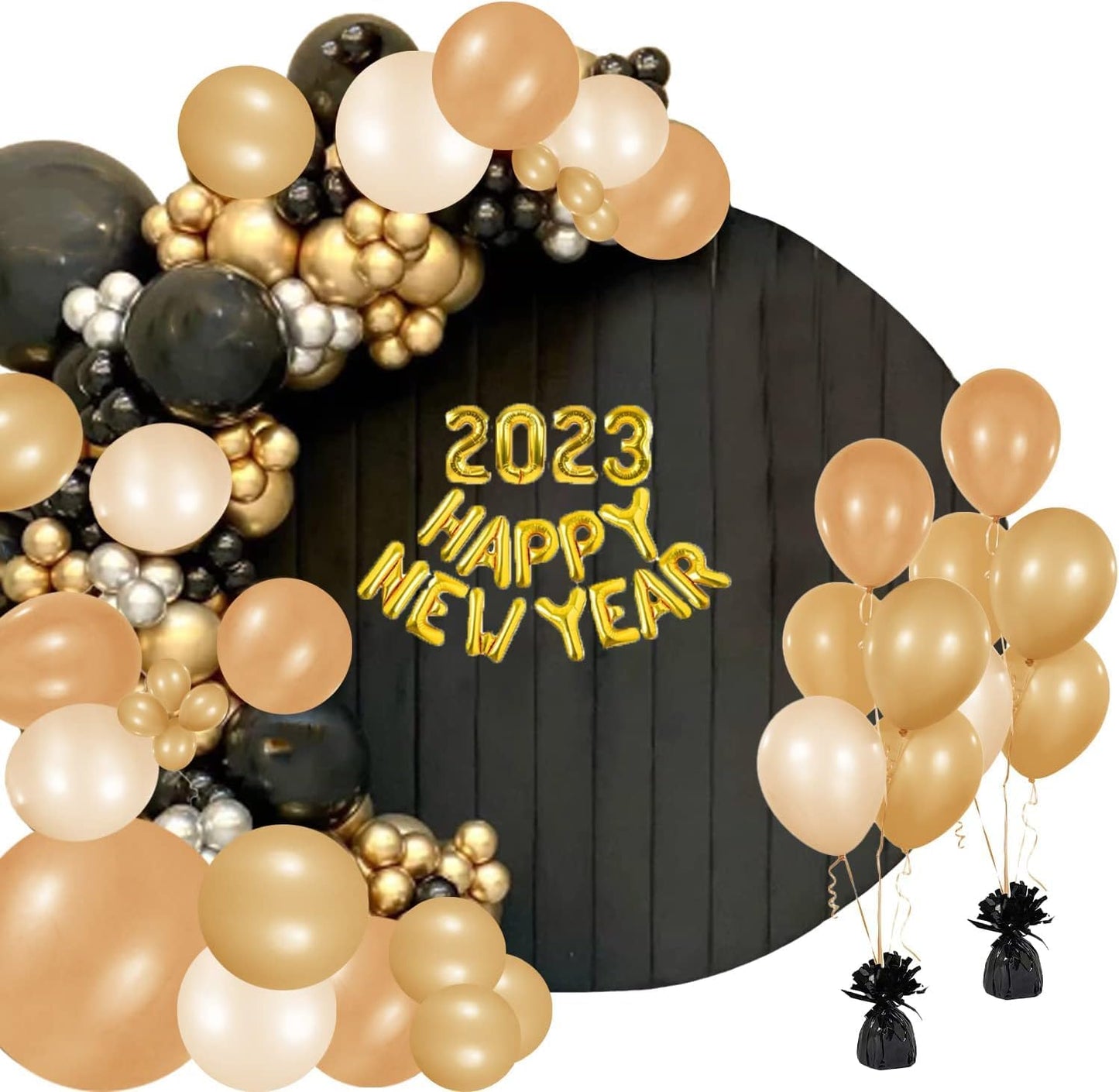 Metallic Balloon Weights, Birthday Party Favors, Novelty and Gag Gifts, 5.5" Inches, 6-Pack (Black)