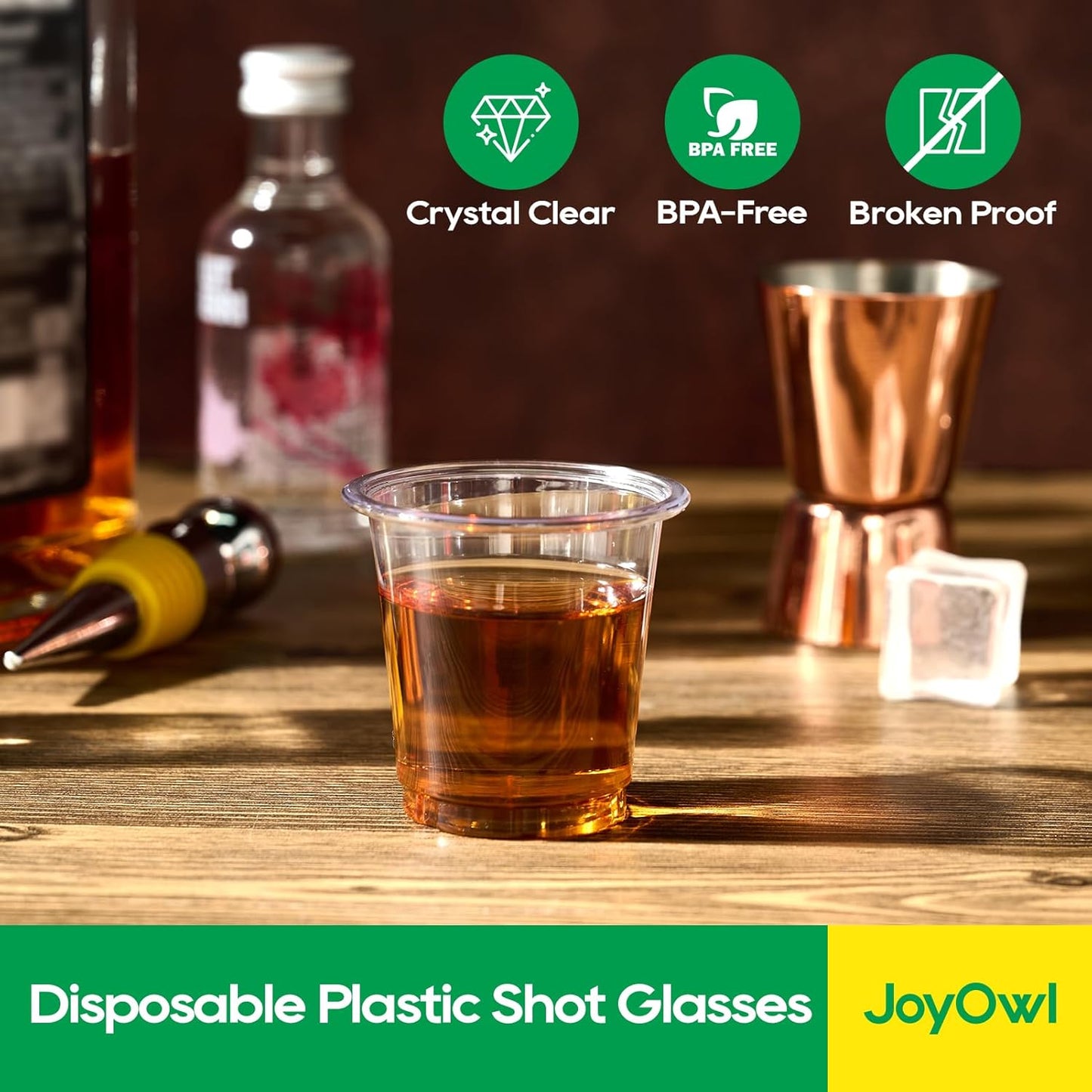 600 pack 2 OZ Plastic Shot Glasses, Mini Disposable Shot Cups for Party, Events, Whiskey and Wine Tasting