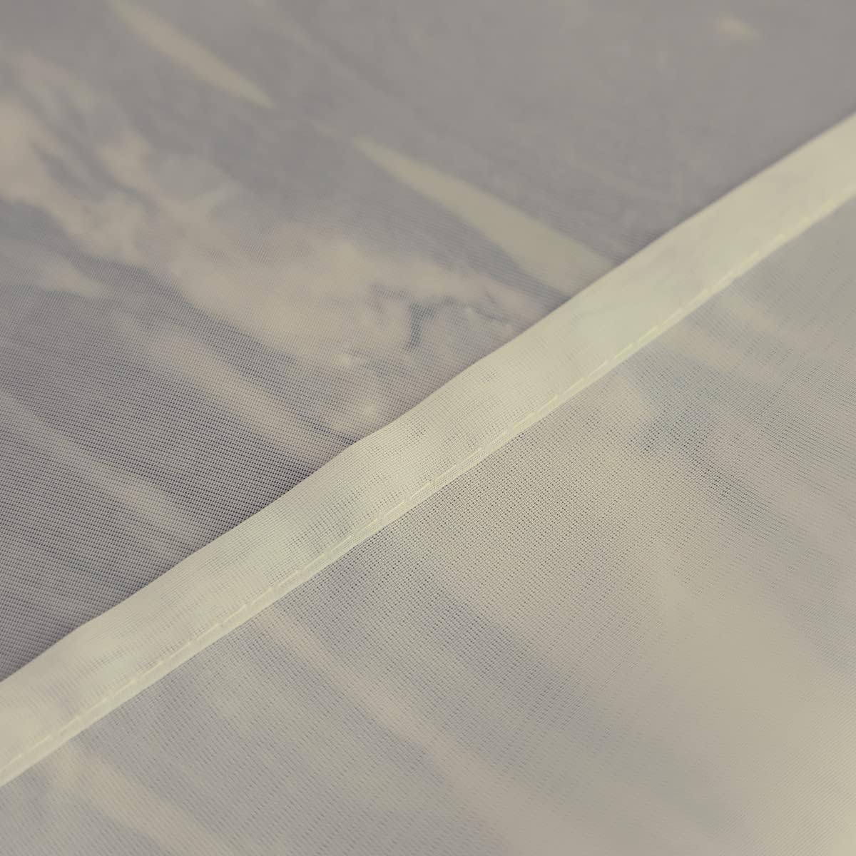 Window Beige Sheer Curtains 72 Inches Long 2 Panels Sheer Curtain Basic Rod Pocket Panel for Bedroom Children Living Room Yard Kitchen (Beige, 52" W x 72" L | 2 pcs)