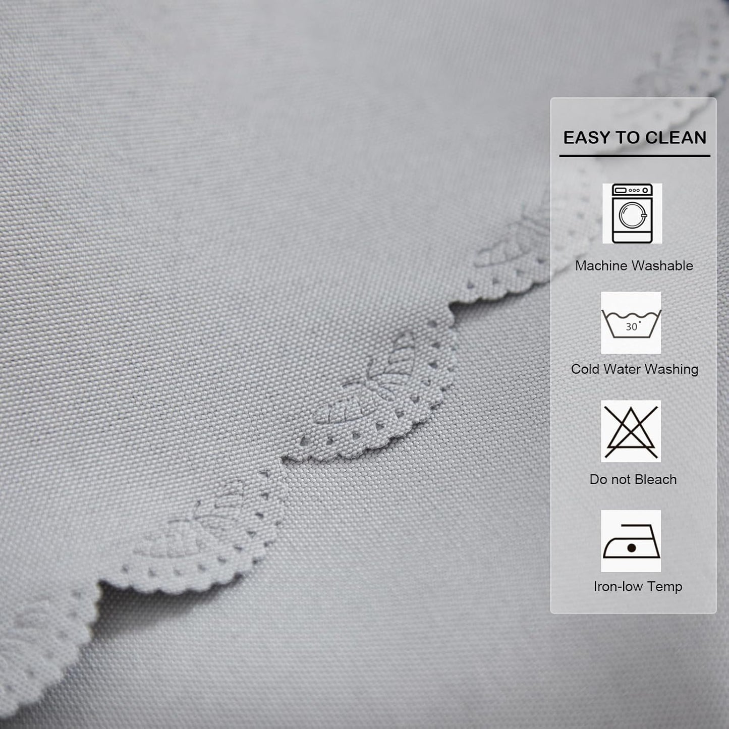 Small Square Grey Tablecloth 36 x 36 Inch Polyester Fabric Washable Table Cover Decorative Wrinkle Resistant Solid Color Table Cloth for Dining Party Wedding Camping