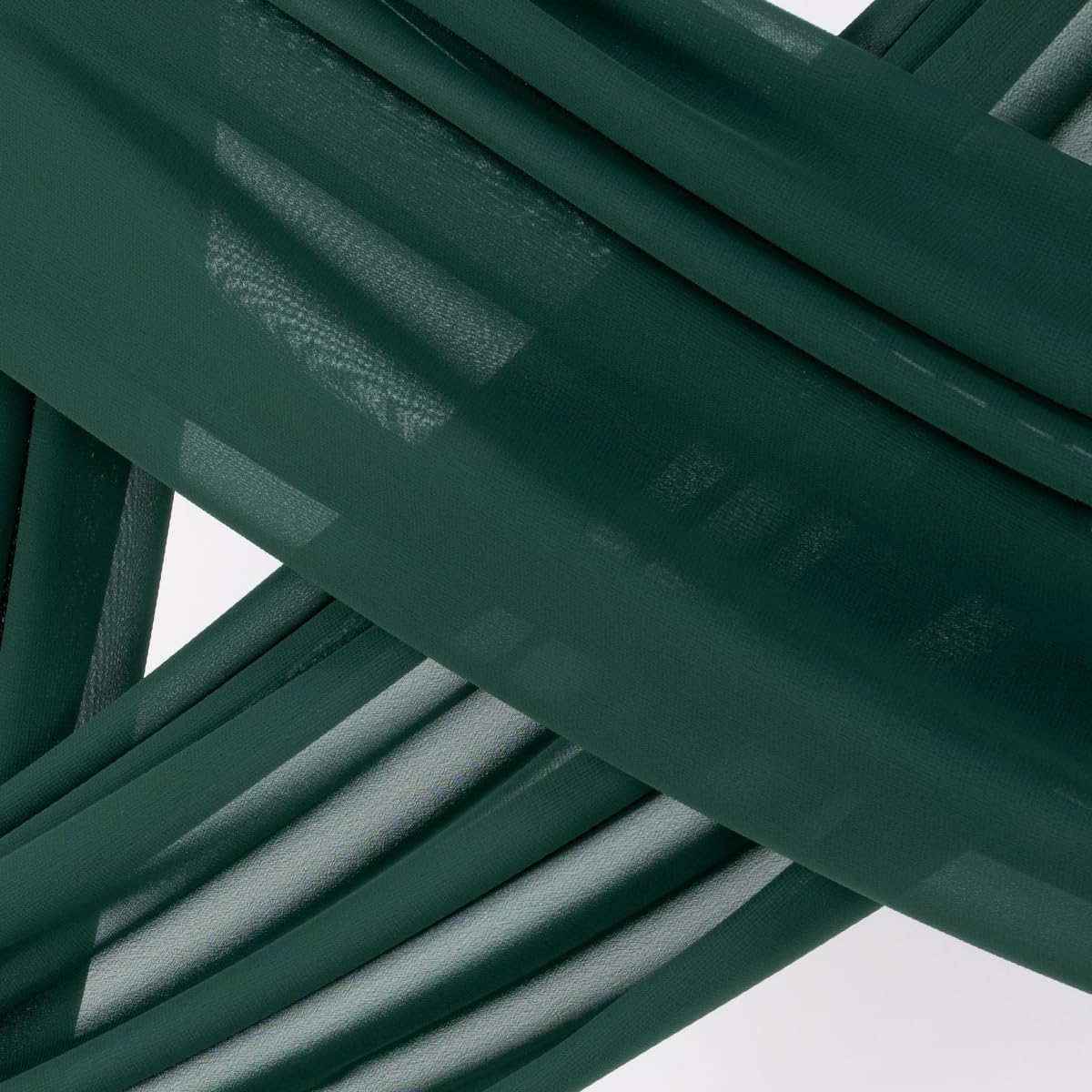 Socomi Wedding Arch Draping Fabric 1 Panel 29" x 19Ft Emerald Green Sheer Chiffon Curtain Drapes 6 Yards for Wedding Ceremony Birthday Party Decoration