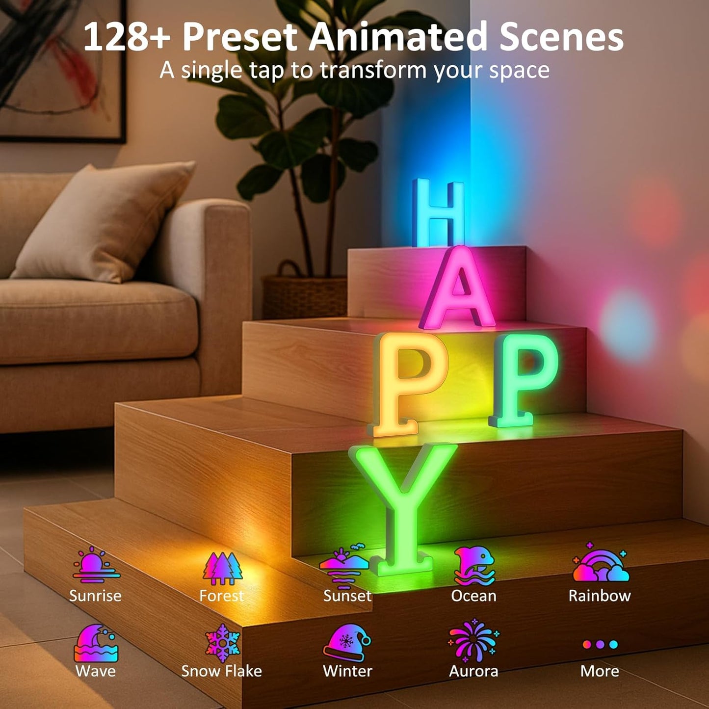 OJQ Light Up Letters Led Lights- Marquee Letters for Room Decor Wall Lights - Christmas Gifts Music Sync Color Change Colorful, Christmas Birthday Gifts for Girl, Teen Girls Gifts Home Wall Decor