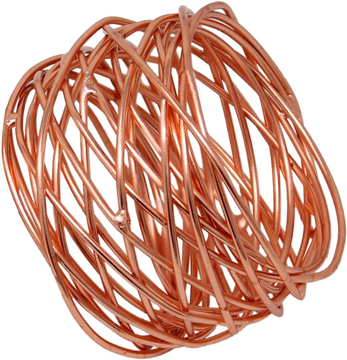 Handmade Round Mesh Napkin Rings Holder for Dinning Table Parties Everyday, Set of 12