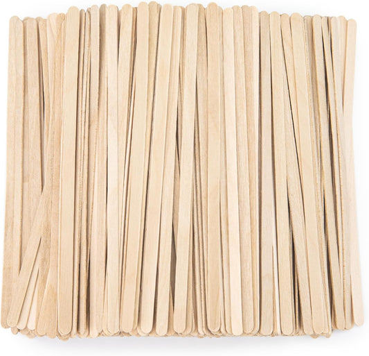 WISYOK 1200 PCS Coffee Stirrers, 5.5 Inch Premium Birch Wooden Sticks, Splinter-Free Smooth Round Ends, Disposable Stir Sticks for Coffee, Cocktails, Office, Home, Coffee Bars