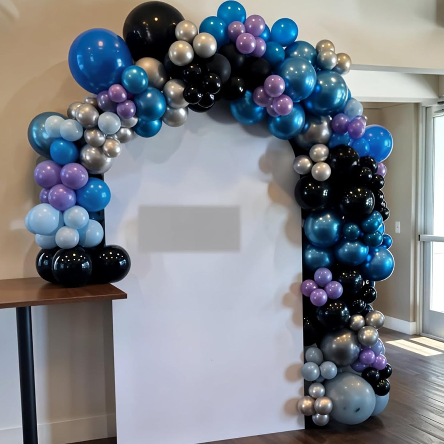 Black Purple Blue Balloons, 50pcs Metallic Blue Purple Teal Balloons Confetti Balloon For Boys Men Birthday Baby Shower Game Themed Party Wedding Bachelorette Anniversary Engagement Decorations