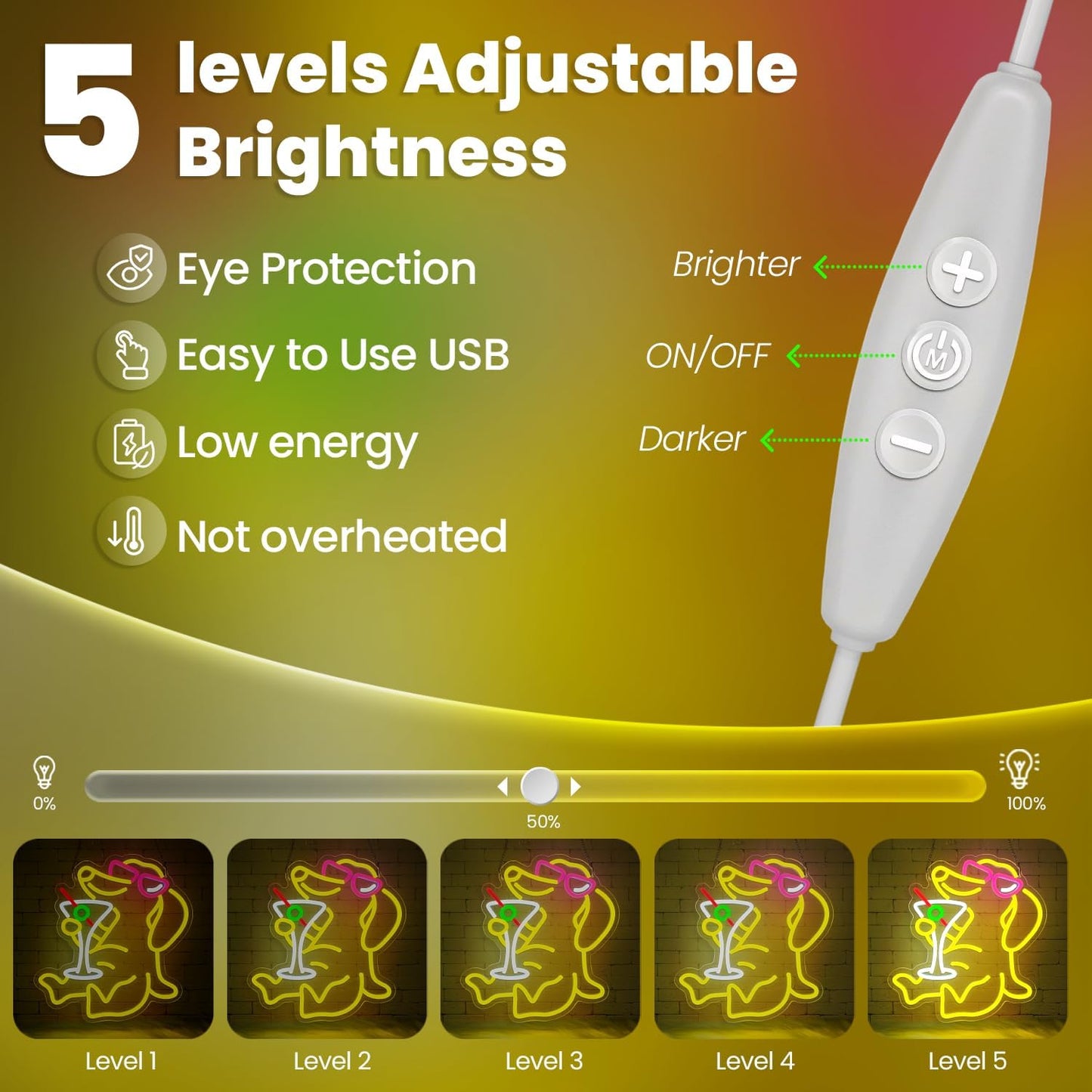 Dachshund Neon Sign Dog with Cocktail,Dachshund LED Neon Wall Light for Bar Decor,Funny Puppy Neon Sign for Man Cave,Lounge,Game Room,Party Decor,Dachshund Gift Neon Light for Dog Lovers