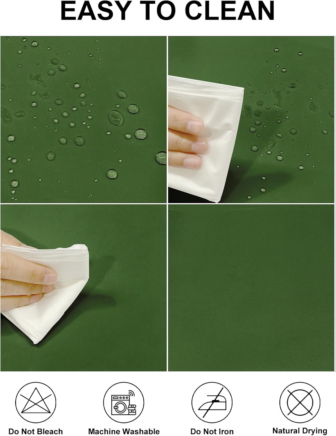 Fokitut 2 Pack Waterproof Rectangle Tablecloth, 90x132 Inch,Stain Resistant and Wrinkle Polyester Table Cloth, Fabric Table Cover for Kitchen Dining, Wedding, Party, Holiday Dinner-Willow