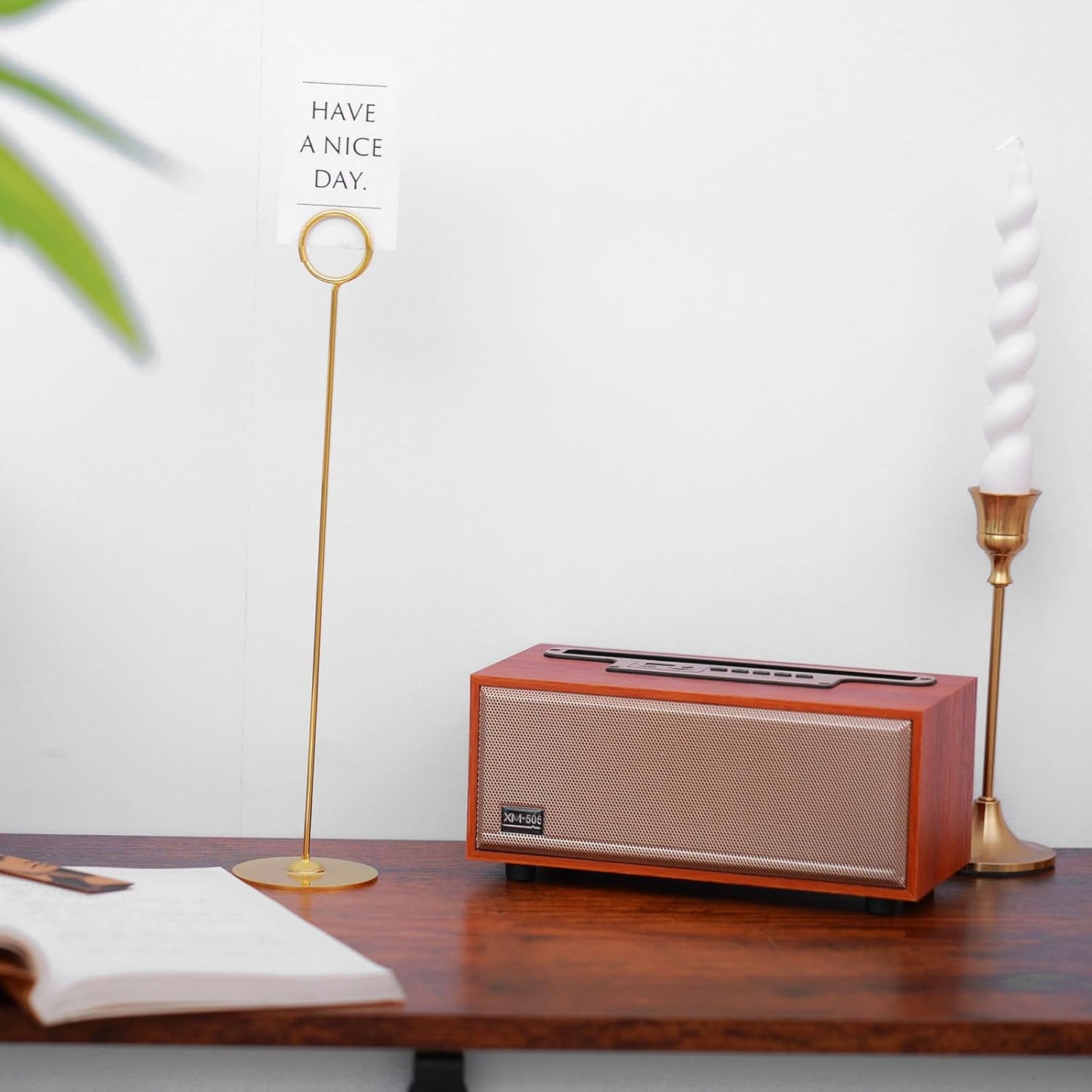 Urban Deco 36PK Table Number Holders Place Card Holders 12 Inch Table Card Holders Steel Card Holders for Photos, Food Signs, Memo Notes, Weddings, Restaurants, Birthdays (Gold 36PK)