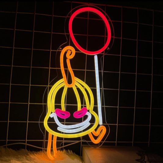 Halloween Neon Sign Pumpkin Balloon LED Lights Signs for Wall Decor Man Cave Bar Pub Bedroom Neon Funny Signs Gift for Men Boys Birthday Wall Art