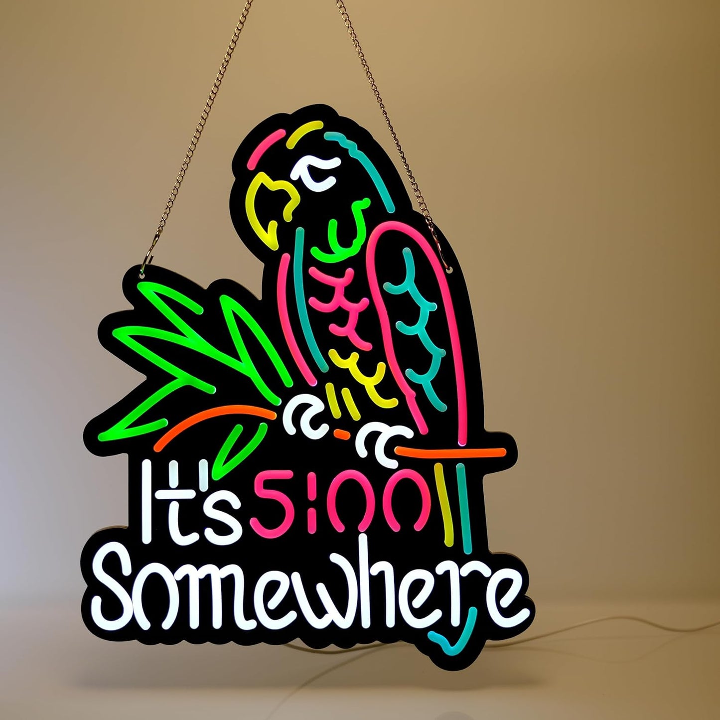 Ultrathin Its 5 00 O'clock Some Where Neon Sign Art Wall Lights for Bedroom Windows Glass Hotel Pub Cafe Wedding Birthday Party Gifts