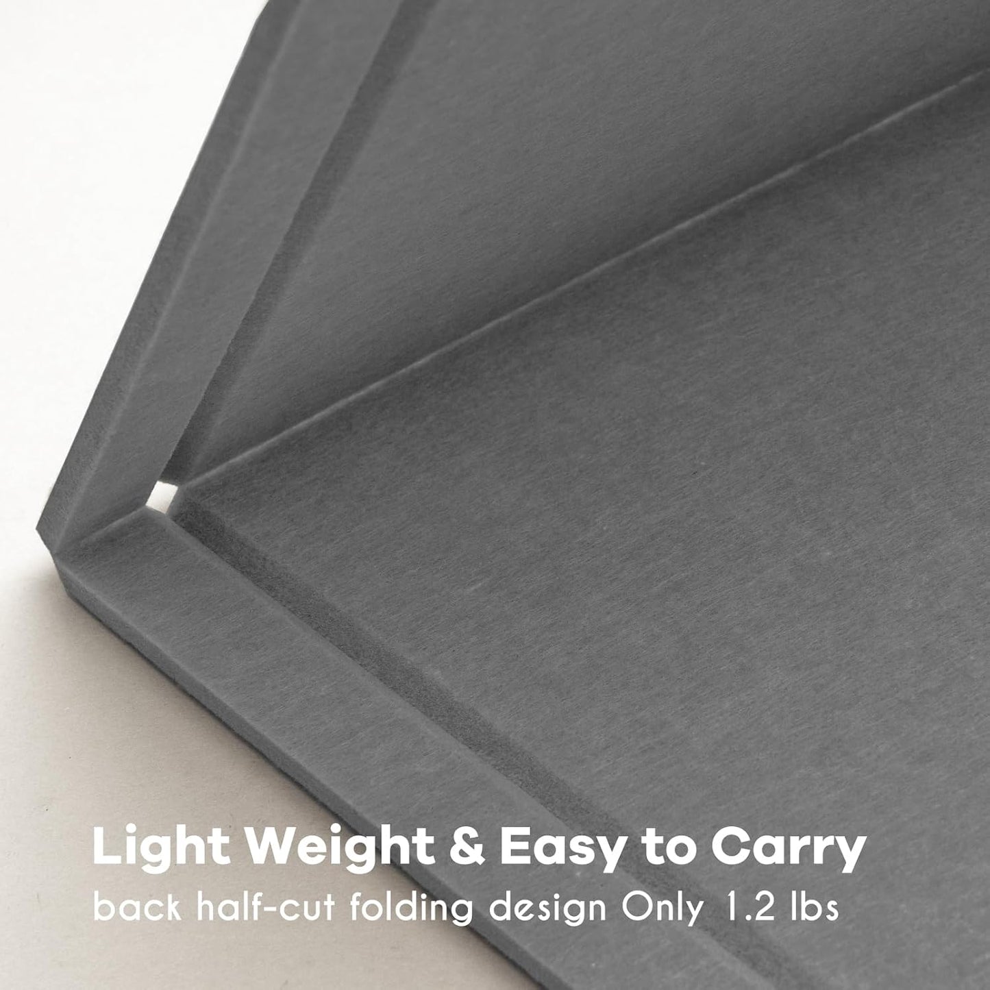 Bulletin Board, 35 x 17 1/2 inches Felt Board - Decorative Pin Board, Cork Board Alternative for Wall, Foldable Picture Board Self-Adhesive Vision Board Prayer Board with 20 Pushpins - Gray