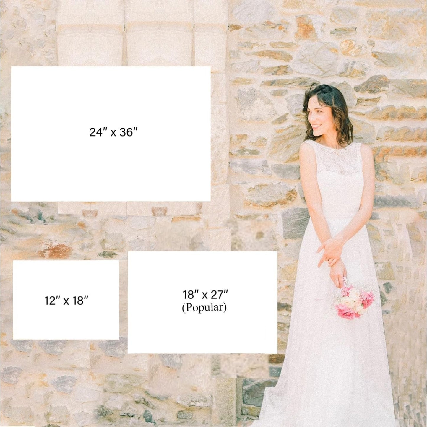 Generic Landscape Photo Wedding Sign, Editable Welcome To Our Wedding, 12x18, 18x27, 24x36 Inches, Plastic, 4mm