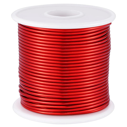12 Gauge Red Aluminum Craft Wire (105FT) - Anodized for Jewelry Making, Beading Floral, Plant Gardening, Sculpting & Modeling Craft Wire (Red #23, 2mm)