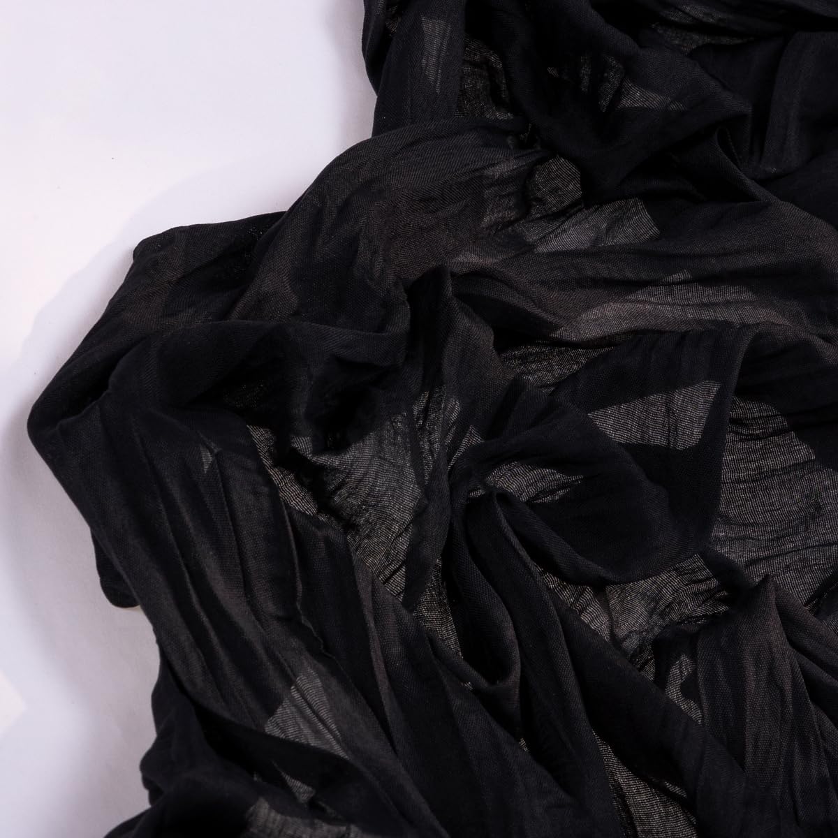 Black Halloween Table Runner Black Cheesecloth Table Runner 120 Inches Boho Gauze Fall Table Decorations for Halloween Wedding Bridal Baby Shower Party Decor