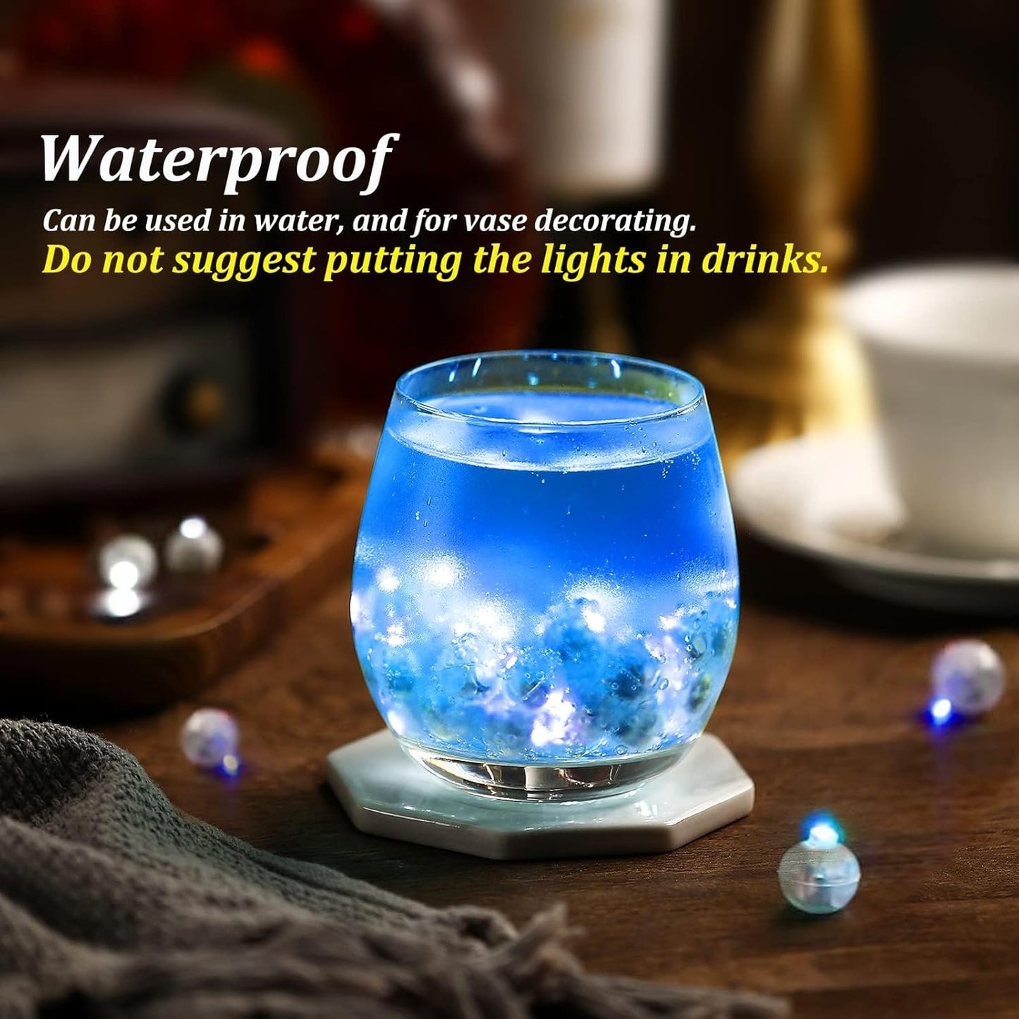 200pcs Blue LED Balloon Lights, LED Round Ball Lamp Tiny Lighting Decoration for Indoor Outdoor Party Event Fun Wedding Festival Birthday Halloween Christmas Party Supplies