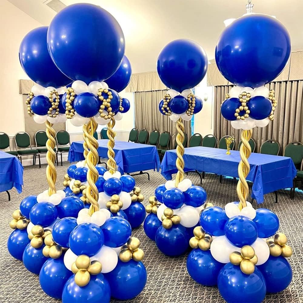4 Set Balloon Stand Kit, 9 Feet Adjustable Balloon Arch for Floor, Ballon Column Tower with Weights Base and Pole, Metal Backdrop Stands for Parties, NO Need Helium Tank for Balloons