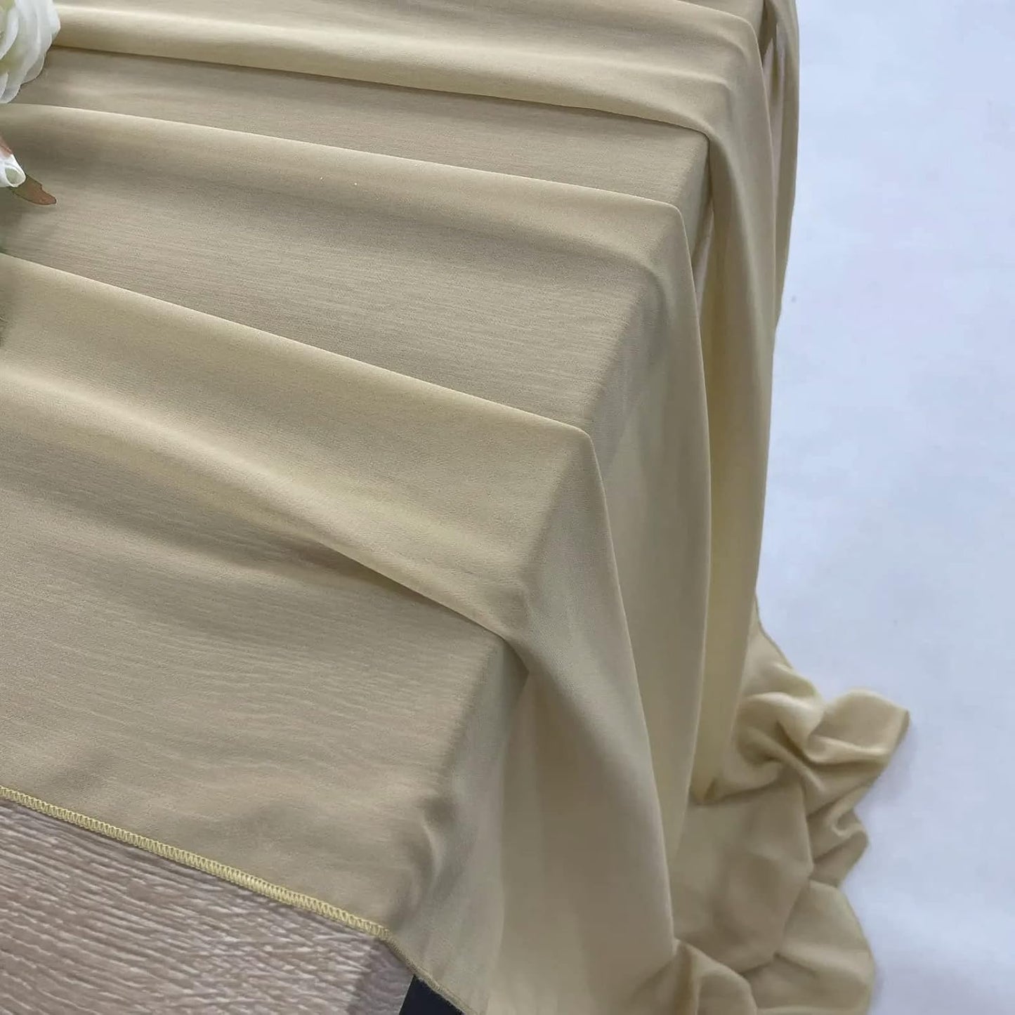 EHLDekol 10 Packs Chiffon Table Runners 27 x 120 inches Romantic Sheer Wedding Table Runner Top Table Bridal Party Decoration