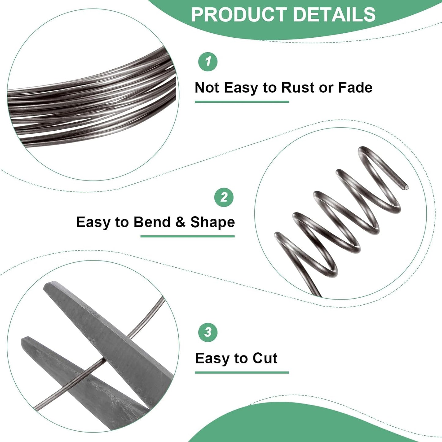 1 mm/18 Gauge Copper Wire for Jewelry Making, 5.2FT Copper Beading Craft Wire for Jewelry/Weaving/DIY Crafting/Planting, Color-Retaining [1.6M, Metallic Black]