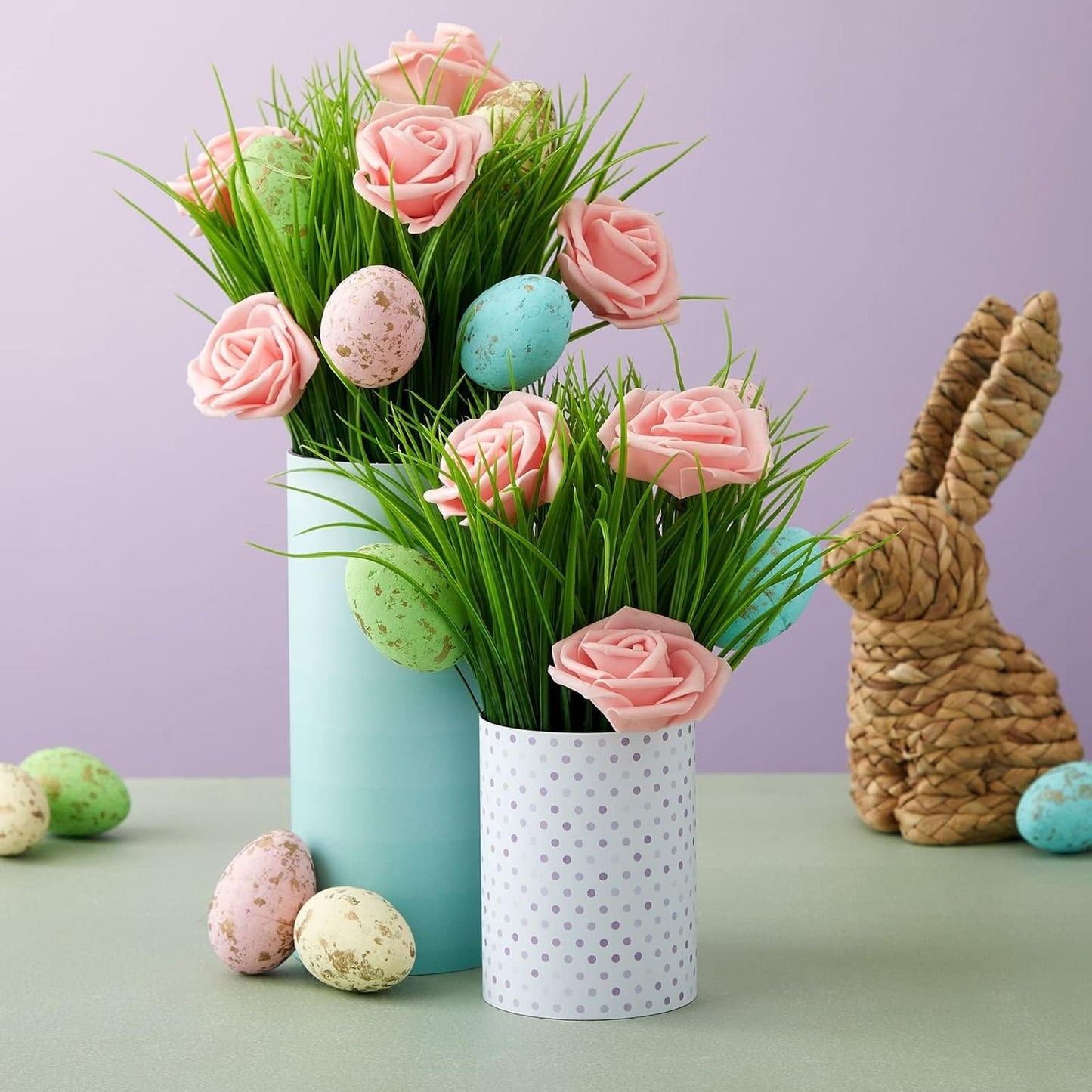 Juvale Artificial Roses for Wedding Decor - 3-Inch Pink, 100 Pack - Realistic Artificial Flowers for Centerpiece Table Decorations