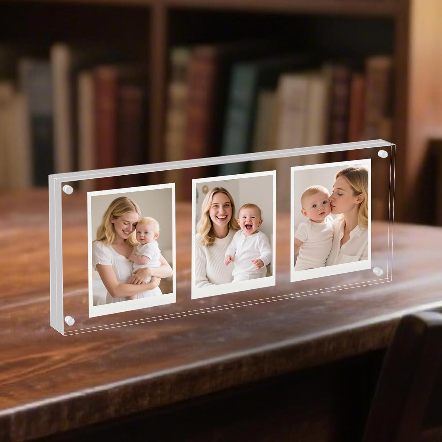 4×10 Acrylic Pictur Frame for 4x9 Business License Certificate，Panoramic Photo Frame ,mini instant photo frame for Tabletop,Thick Magnetic Double Sided Free-Standing Transparent Picture Frame. (Transparent, 4X10)