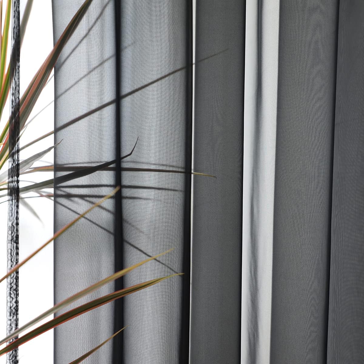 Window Black Sheer Curtains 48 Inches Width 84 Inches Long 2 Panels Sheer Curtain Clear Curtains Basic Rod Pocket Panel for Home Living Room Bedroom Kids Room Yard Patio Parlor Sliding