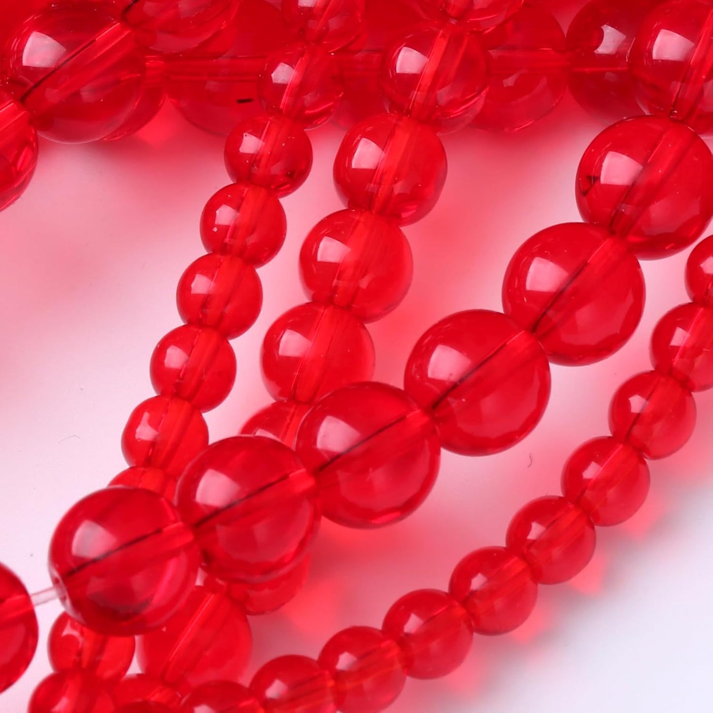 Red Glass Stone Beads Gemstone Round Crystal Energy Jade Beads Stone Beads for Jewelry Making DIY Bracelet Necklace Jewelry Making 1 Strand 15.5inch 35PCS 10MM