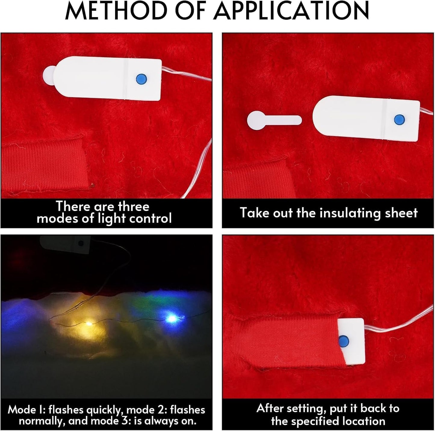 Santa Hat for Adults Christmas Hat Red Velvet Double-Layer Thickening Unisex Holiday Xmas Hats for New Year Festive Party