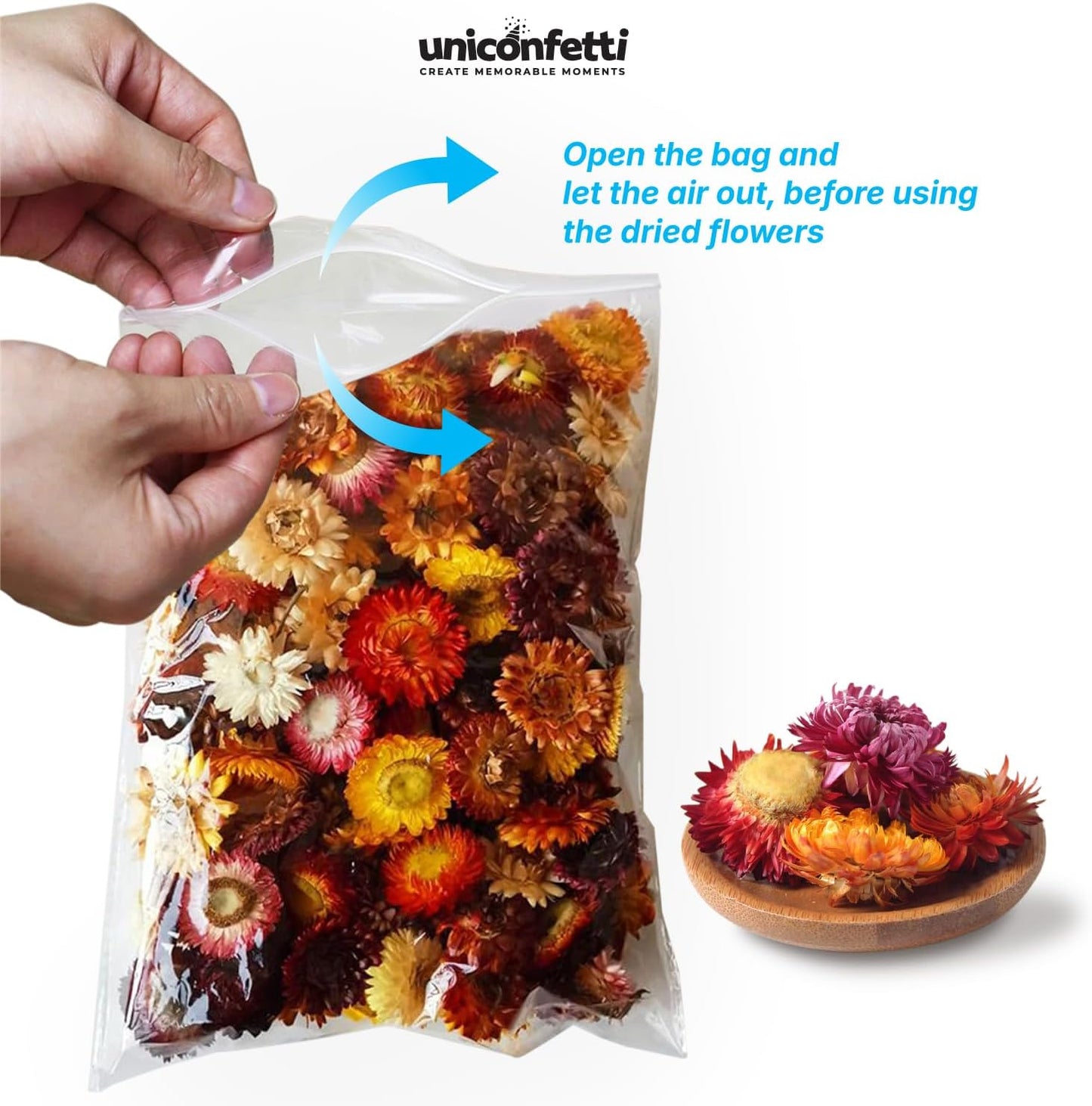 Dried Flower Mixed Flowers Biodegradable Confetti - Real Flower Petals for Weddings, Flower Girl Toss, Wedding Send Off Ideas, Party Table Decoration | Boxed - 8oz (0.5lbs)