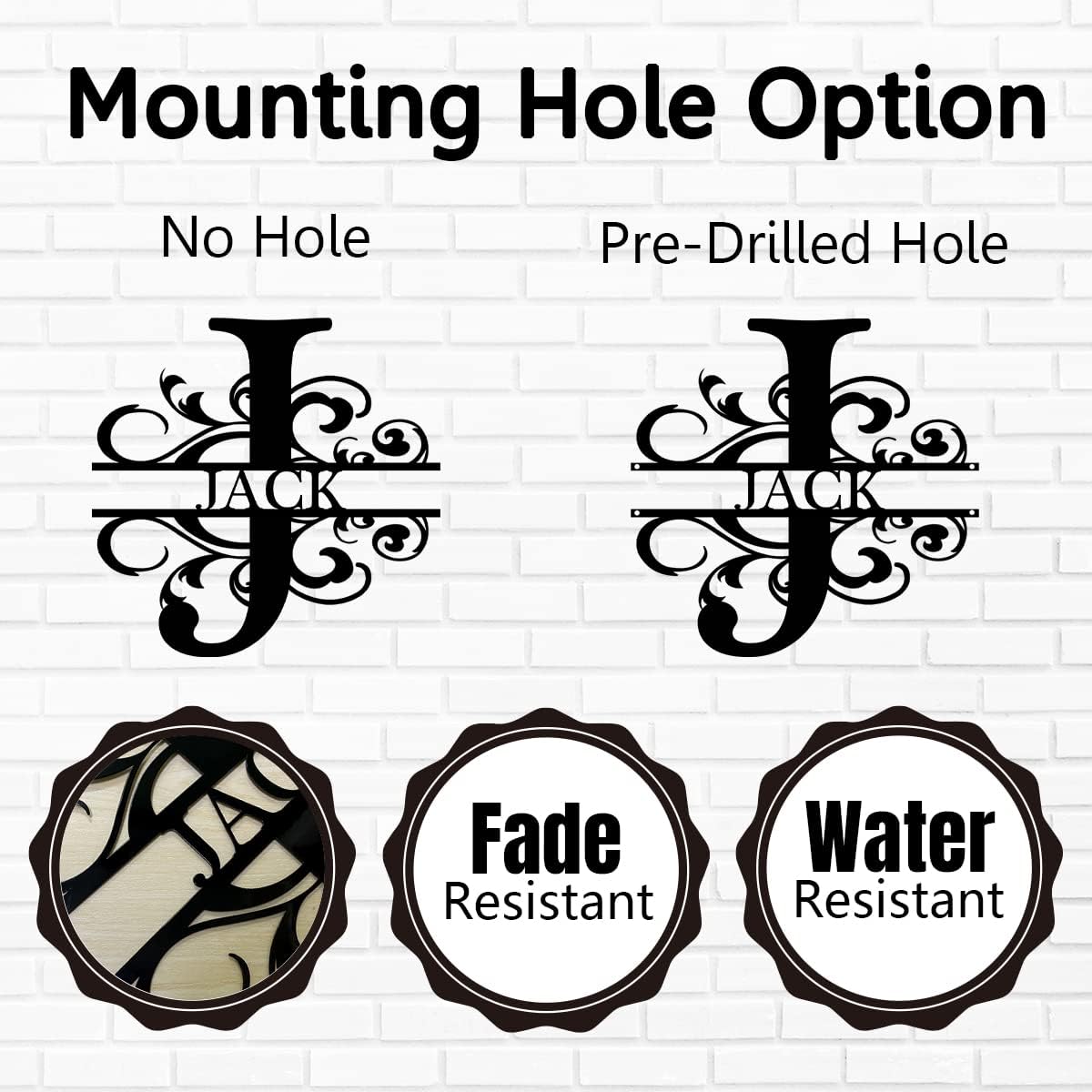 Custom Metal Signs | Name Sign Personalize for Outdoors Last Split Letter Monogram Wall Decor Family Personalized Wedding Gift Housewarming Art Outdoor