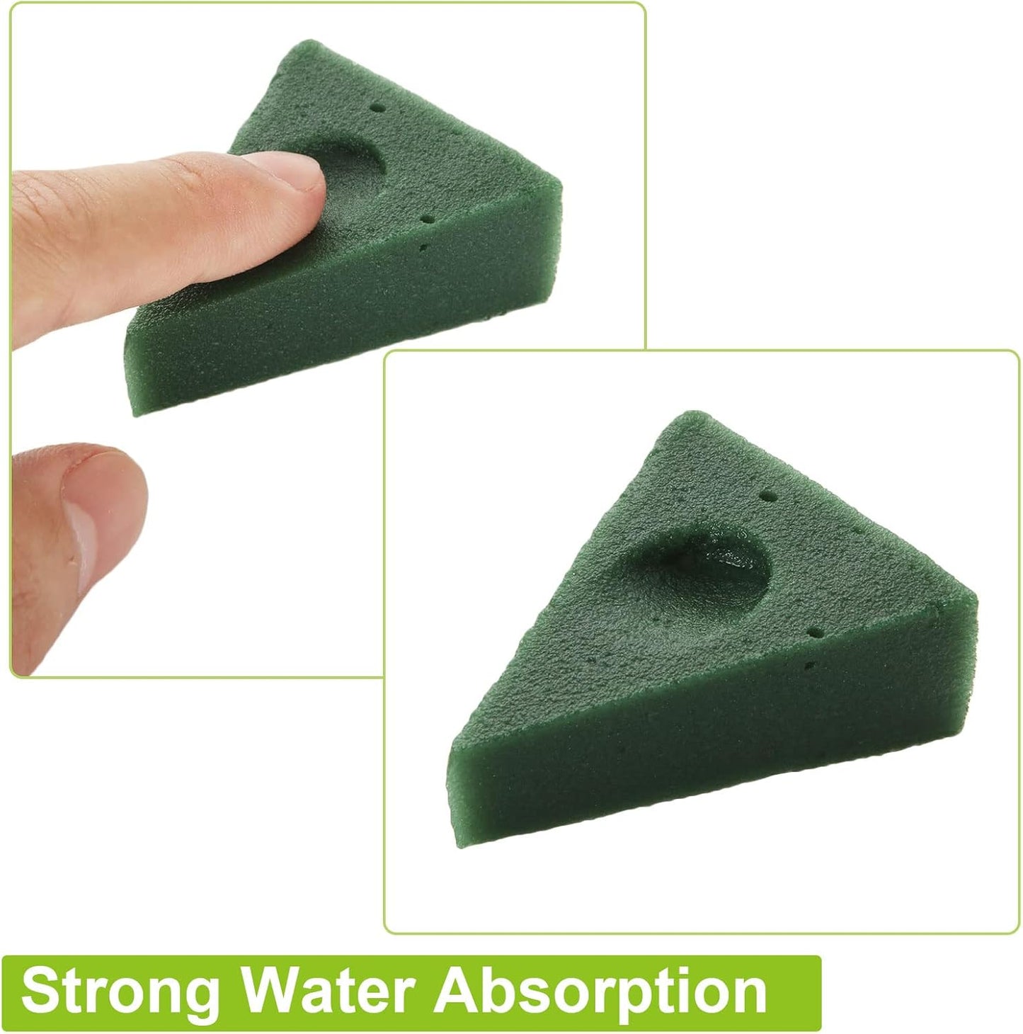 Acrux7 8 Pack Floral Foam Blocks 9x4.3x3 Inch Florist Foam Bricks for Fresh and Artificial Flowers Dry and Wet Foam Bricks Flower Arrangement Supplies for Wedding, Garden, Home, Office (Green)