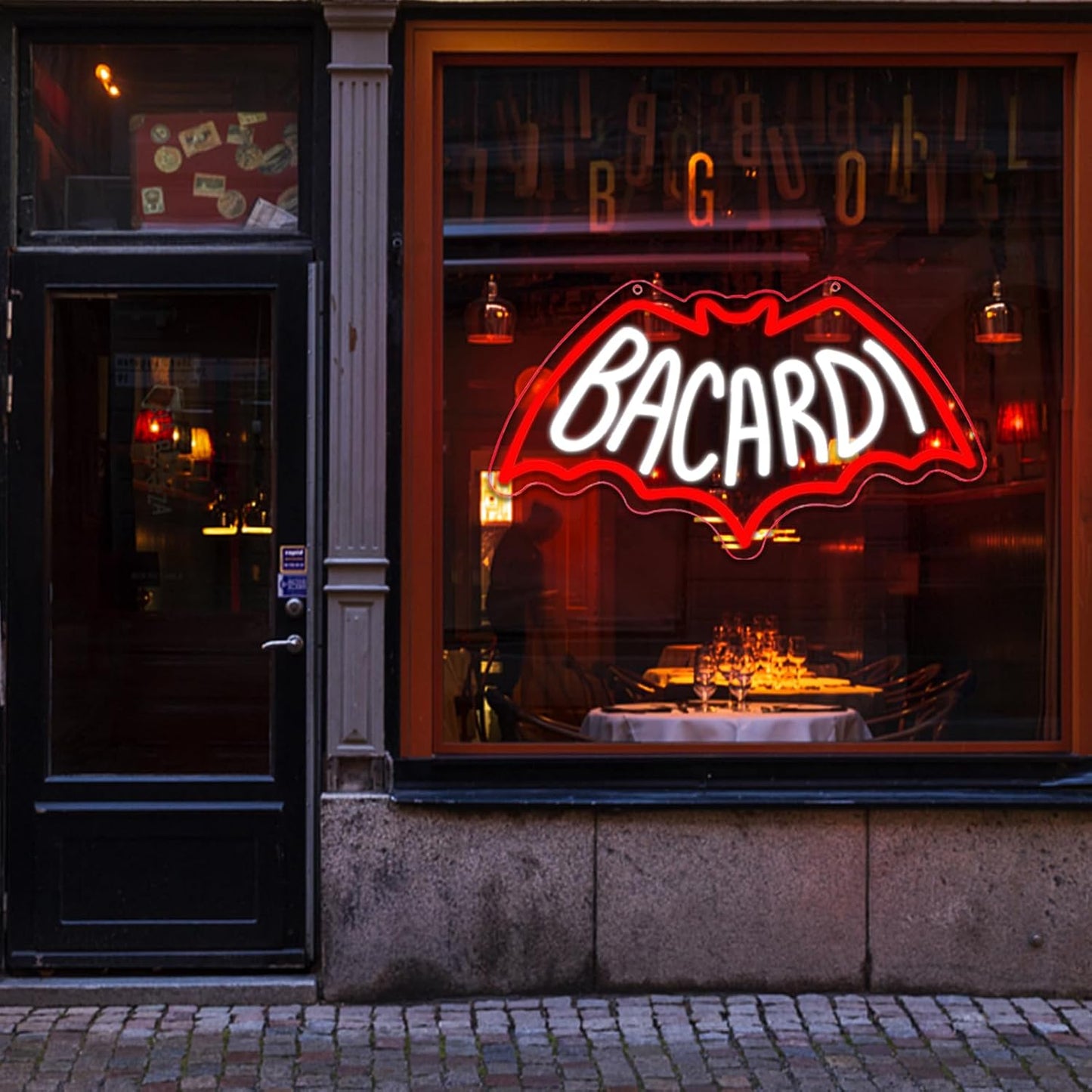 Bacardi Rum neon commercial sign for store wall decor，USB Powered Neon Bar Signs，Neon Lights for Man Cave, Bedroom, Home Bar, Store, Club, Bistro, Party, Gifts (Bar)