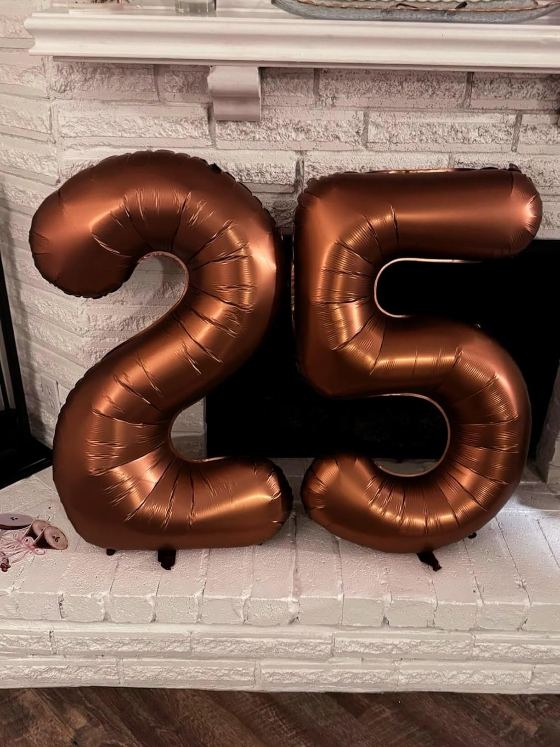 Large Coffee Brown 40 Inch Birthday Number 5 Balloon, Dark Brown Five 5th 15 25 35 50 55 Birthday Anniversary Celebration Decorations, Foil Mylar Helium Numbers 5 Balloons Girl Boy Party Supplies