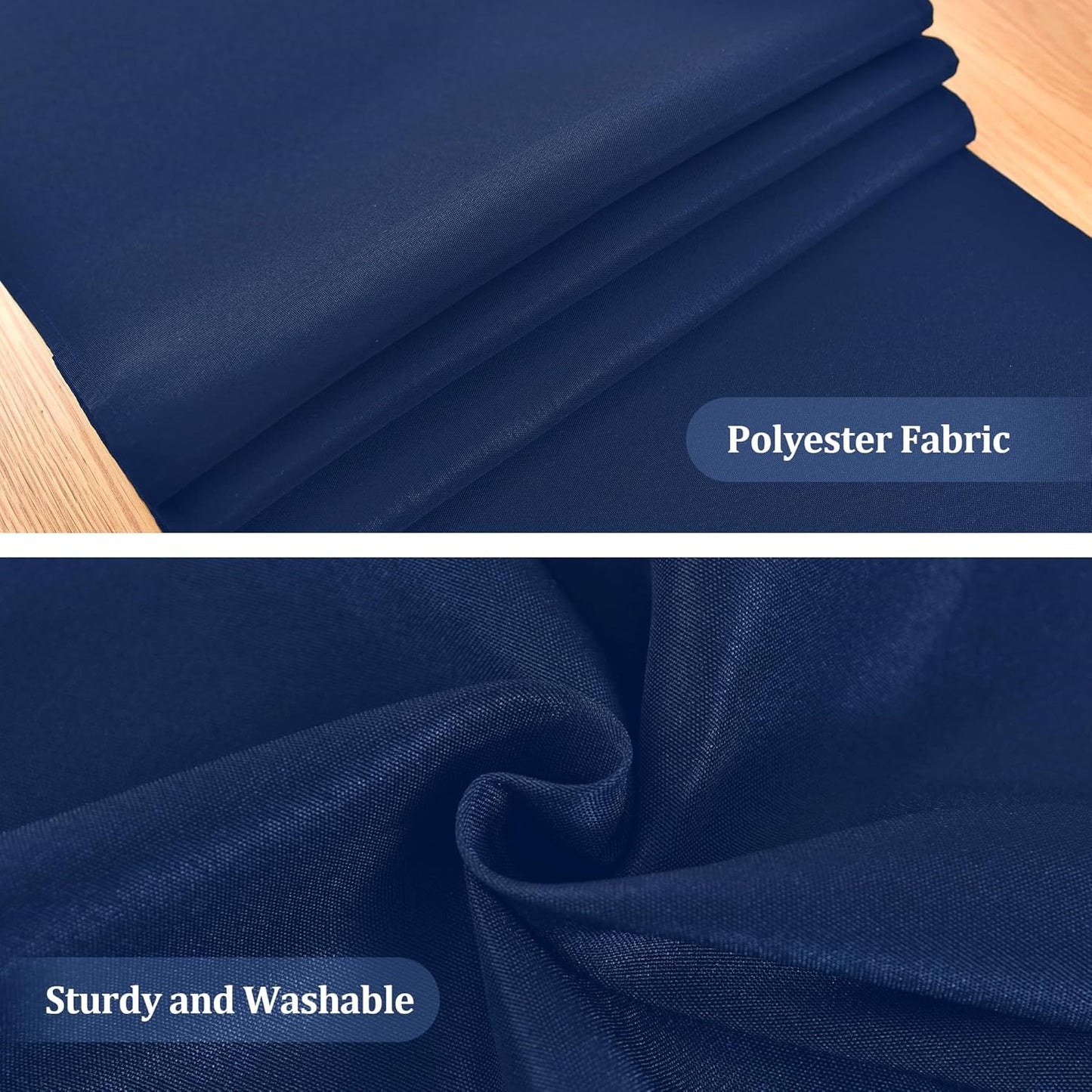 Farmhouse Navy Blue Table Runner Dining Table Runners 60 Inches Long Coffee Table Runner for Dresser Living Room Bedroom Holiday Party Banquet 12X60 Inch