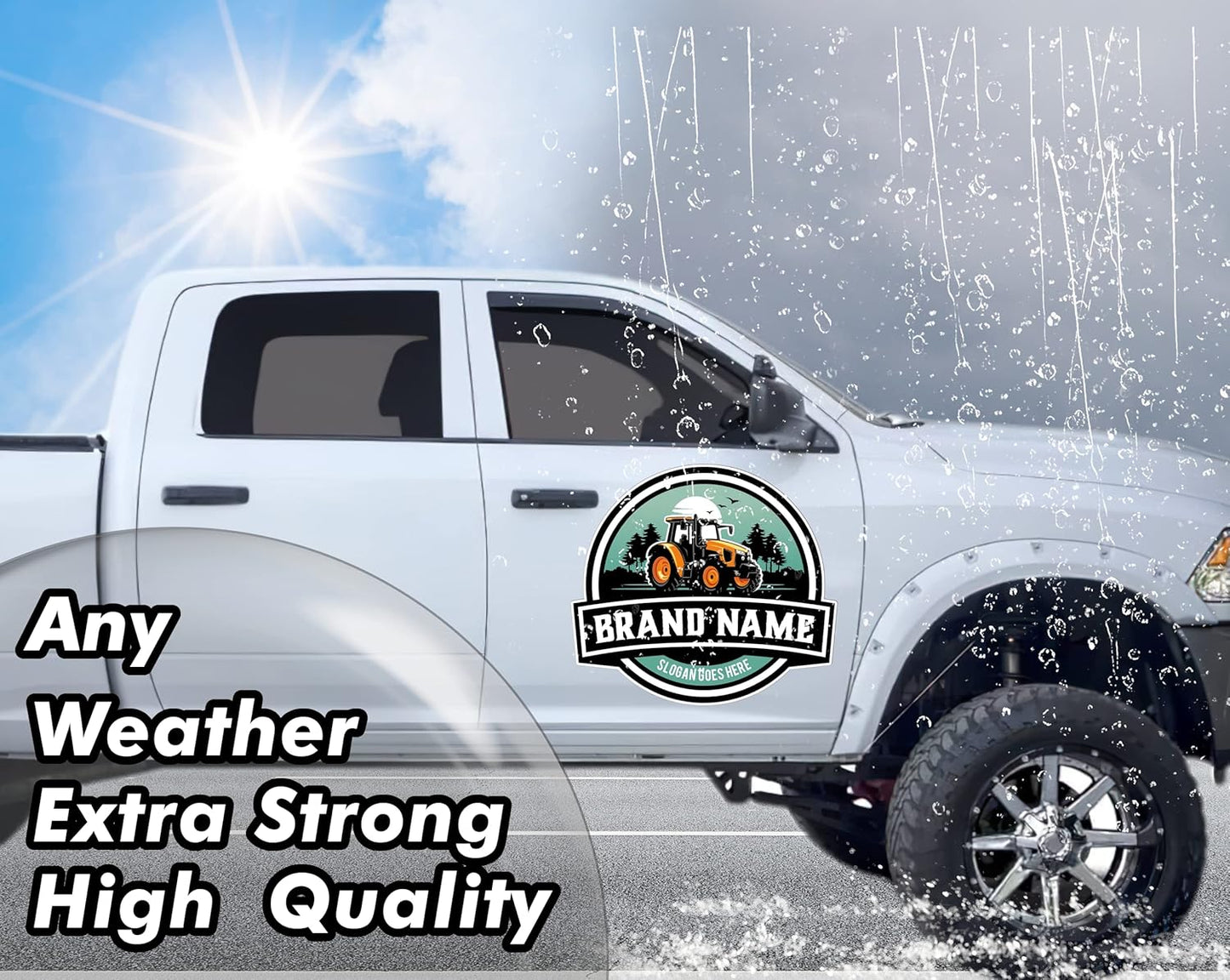 My Happy Customized Gifts Custom and Professional Logo Magnet Sign Personalized Logo for Your Car, Van, Truck Advertise Your Business Magnetic Signs